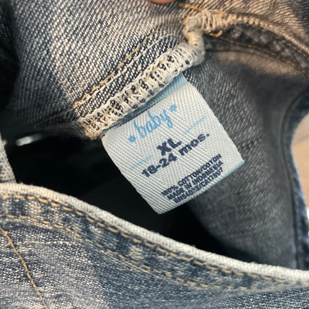 Vintage Old Navy‎ Baby Size 18-24 Months Denim Blue Overalls